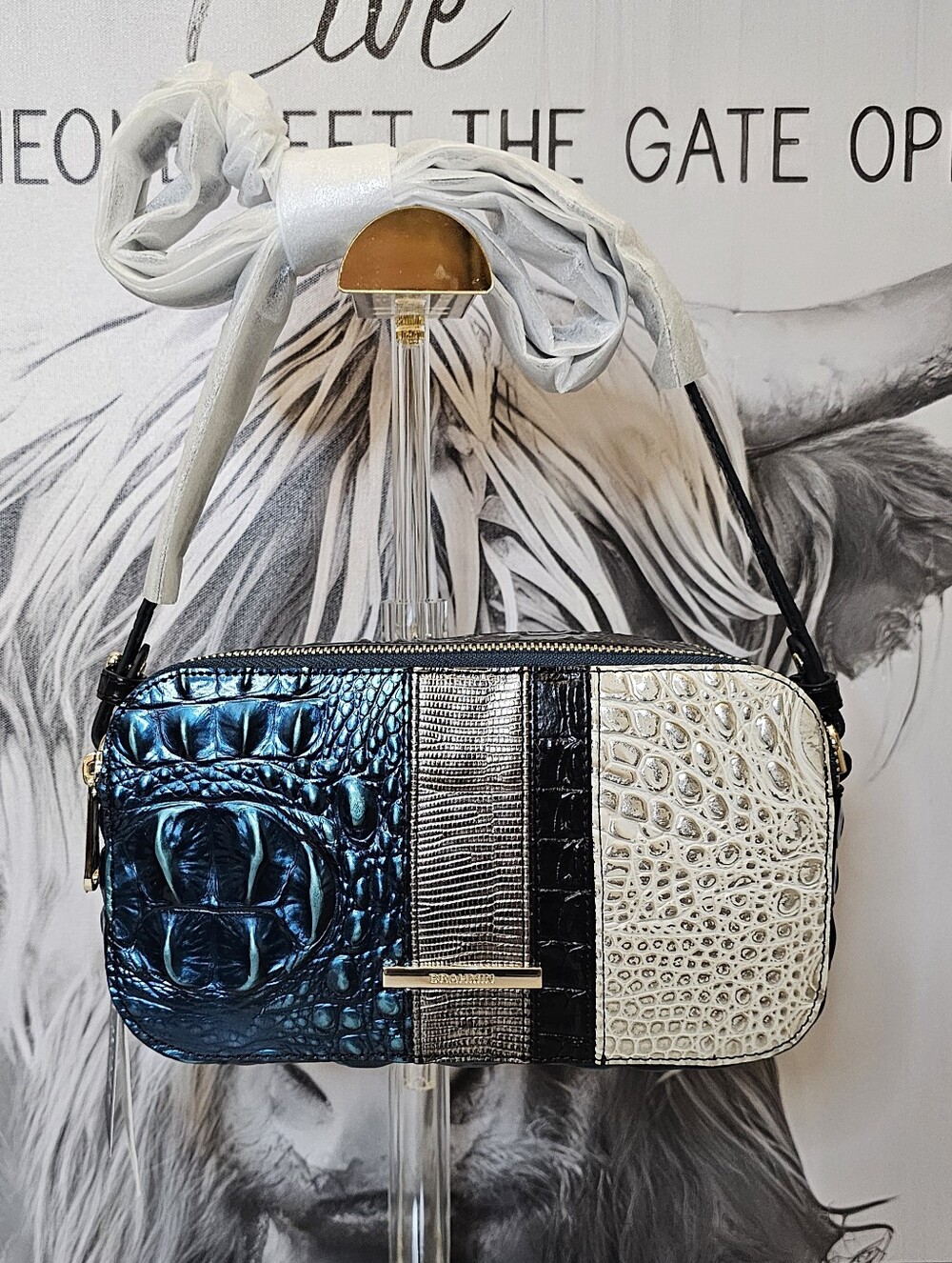 Brahmin Danica Blue Patina Flashback NWT Crossbody Bag
